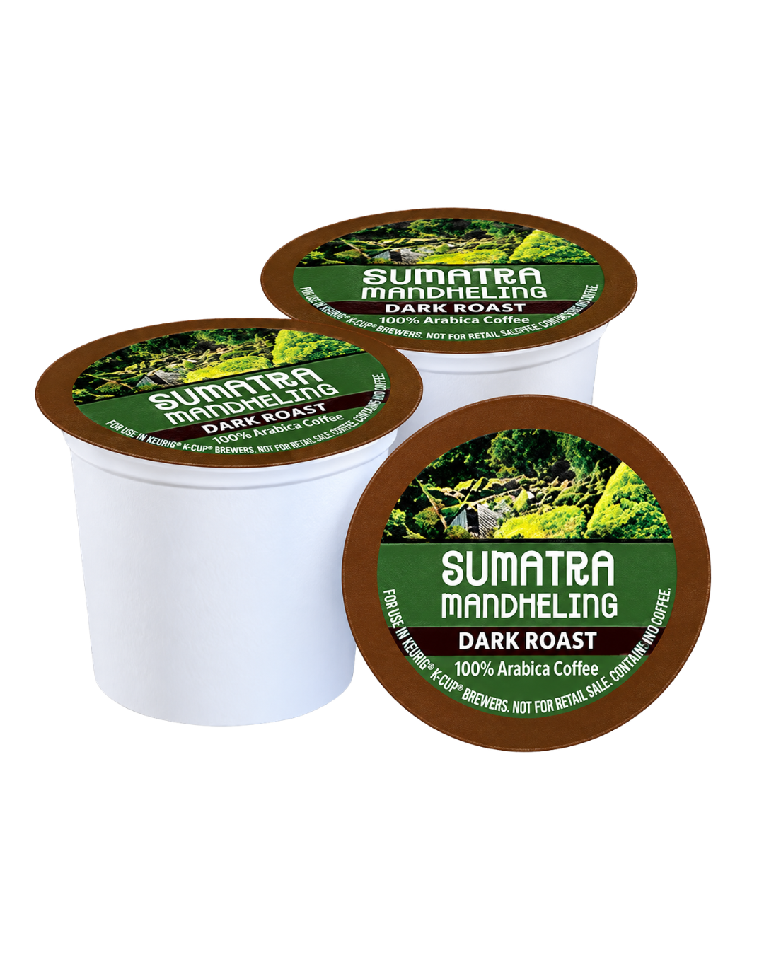 Sumatra Mandheling Dark Coffee, Single-Serve Pods | Dark Roast